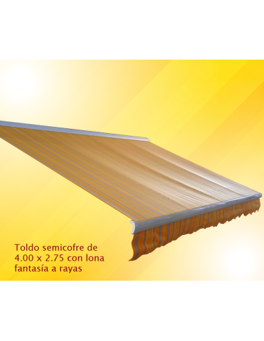 Toldo Semicofre Claro en Stock extendido