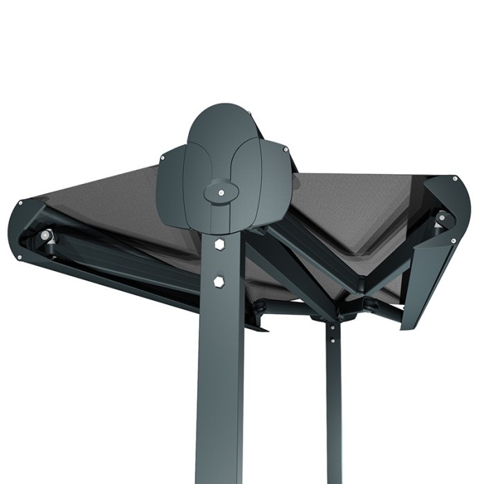 Toldos a medida Cofre Dos Aguas H17 A9 Plegada