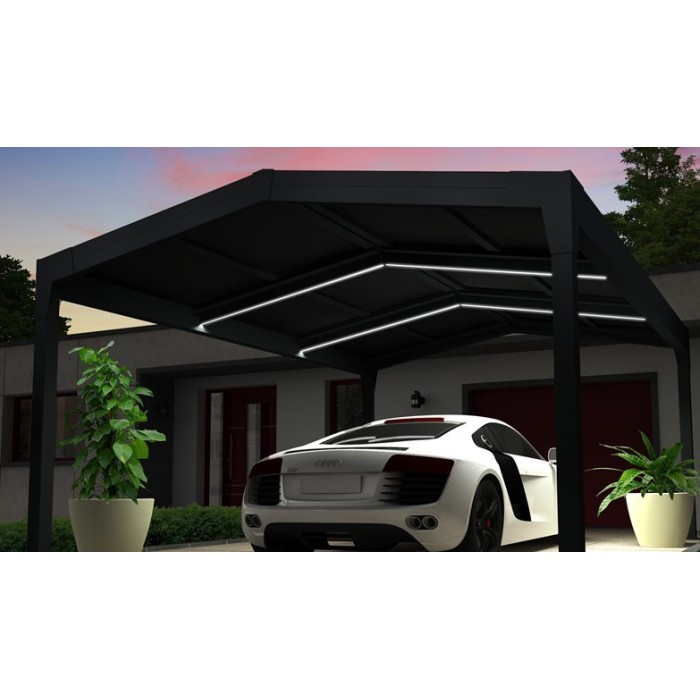 Pérgola Solar Dos Aguas | Pérgolas a Medida con Energía Solar