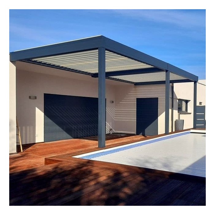 Pérgola bioclimática a medida perpendicular. Venta directa de Fabrica