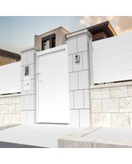 Puerta exterior de aluminio completa Blanca