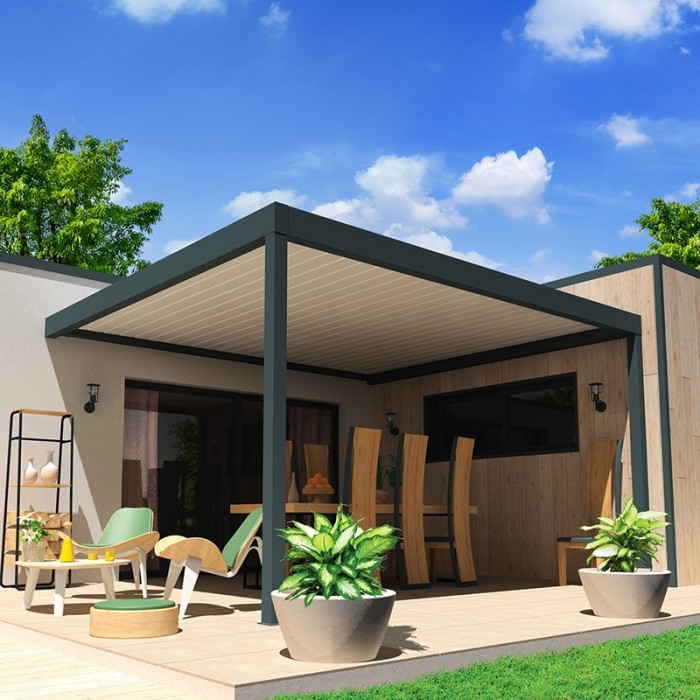 Pérgola bioclimática a medida Perpendicular N/B