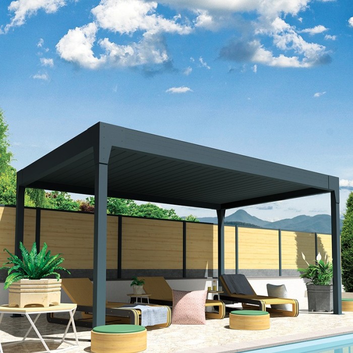 Pérgola Bioclimática a medida Santi Petri Negra