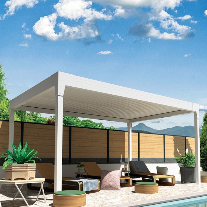 Pérgola Bioclimática a medida Santi Petri Blanca