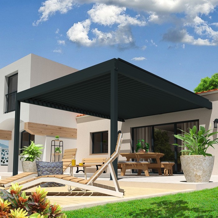 Pérgola Bioclimática a medida Santi Petri Negra