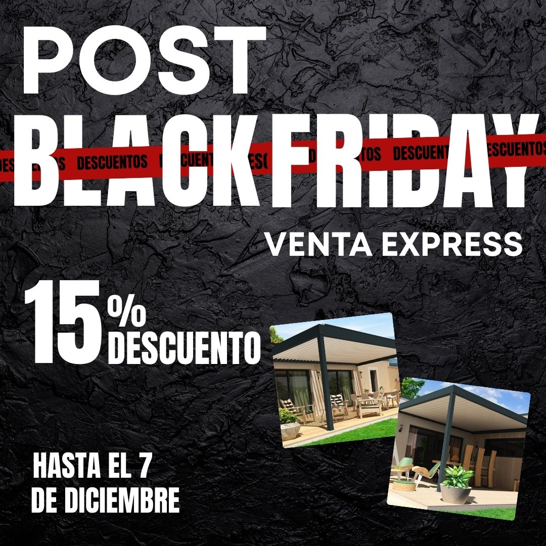 Desscuentos Black Friday en pérgolas y toldos