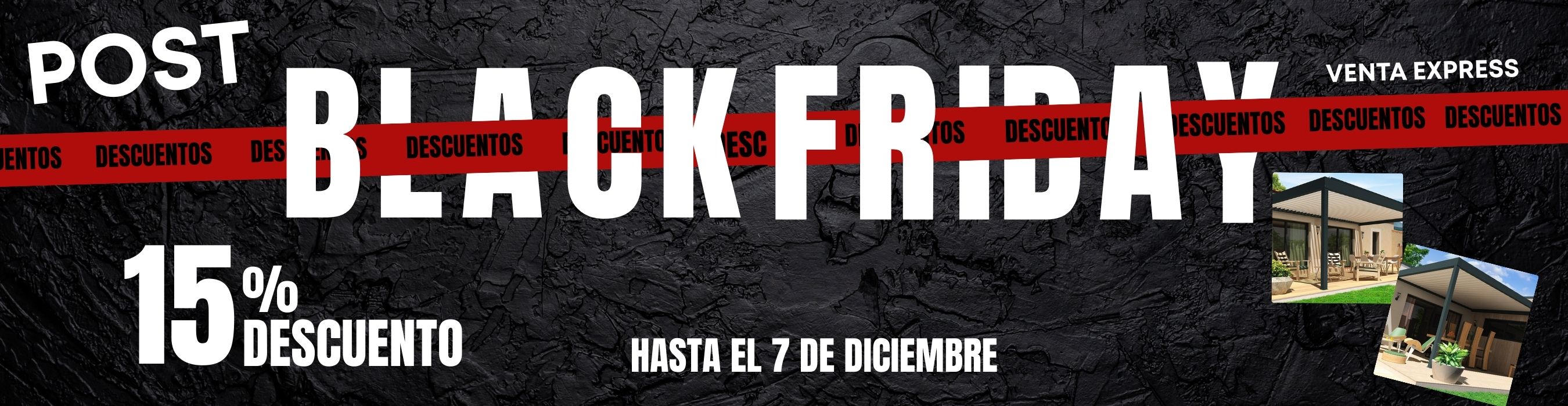 Desscuentos Black Friday en pérgolas y toldos