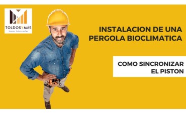 Sincronización pistón de una pérgola bioclimática